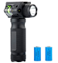 Picture of Tactical Vertical Aluminum Alloy Foregrip Green LaZer Flashlight Strobe Rechargeable Metal Body NGA1897